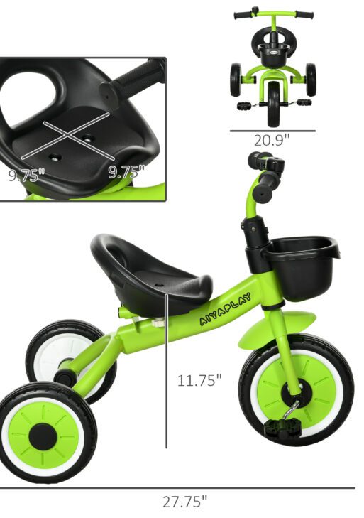 Tricycle for Kids Age 2-5, Toddler Bike for Children, Green