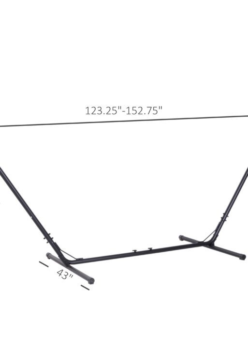 Universal Hammock Stand 10-13ft Adjustable Steel Stand Space-Saving and Portable Carrying for Indoor and Outdoor Use, Black