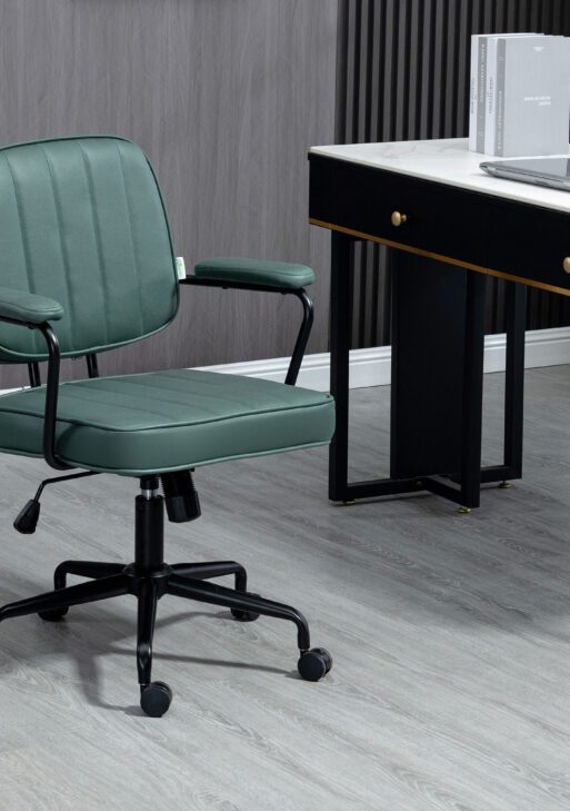 Home Office Chair with Adjustable Height and Tilt, Green