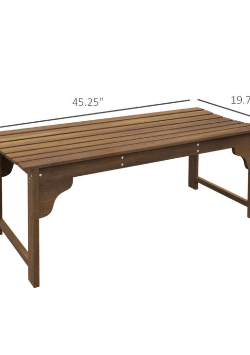 Slatted Wooden Garden Bench, Curved Seat Front Porch Bench, Teak