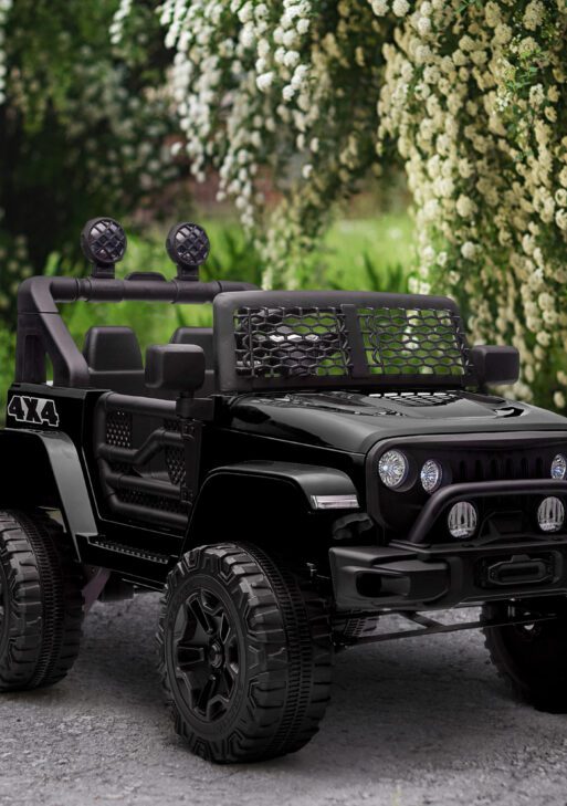 12V Battery Powered Kids Ride On Car Off Road Truck Toy w/ Parent Remote, Black