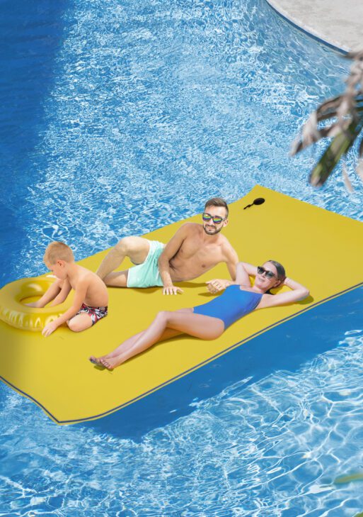 Floating Water Mat Float Pad Used in Lake Pool Water Beach Sea Ocean Yellow