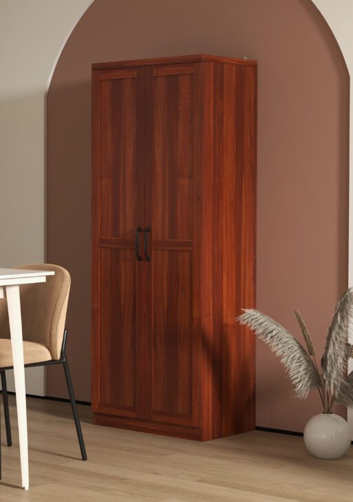 63" Kitchen Pantry Storage Cabinet with Doors and Shelves, Tall Kitchen Cabinet with 2 Doors and 5-tier Shelving