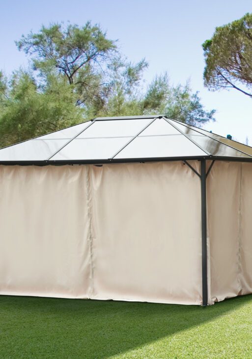9.84' x 13.1' Gazebo Sidewall Set with Hooks/C-Rings, Beige