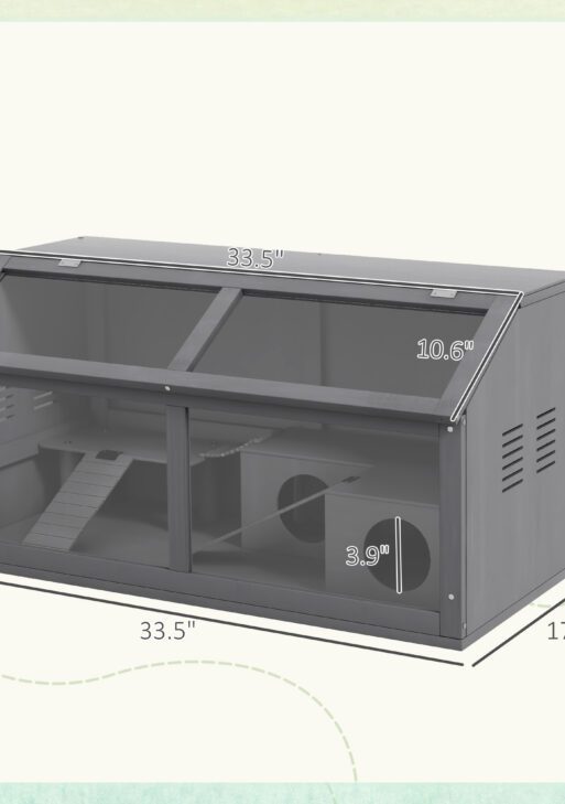 Rat Cage Hamster Cage Small Animal Playhouse for Gerbils with Suspension Bridge, Ladders, Openable Top Hut