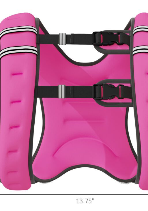 Body Weighted Vest with Pocket, Soft Skin-Friendly Weighted Workout Vest, Adjustable Weighted Running Equipment, 17.6 lbs., Pink