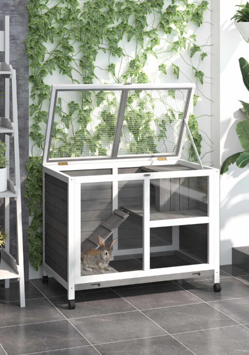 Desk/Table Sized Rabbit Hutch with Wheels