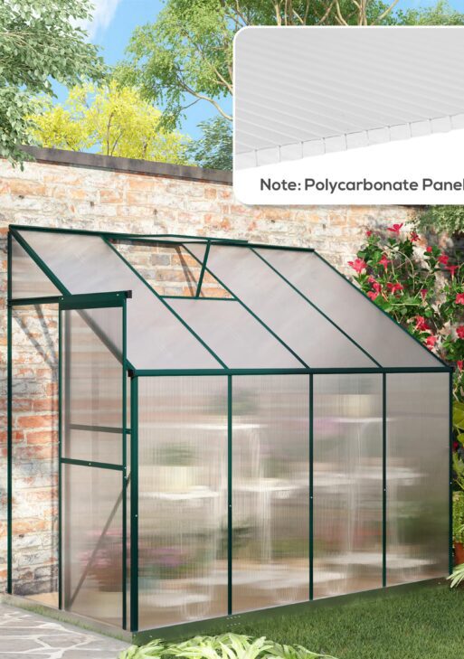 14 Pieces Twin-Wall Polycarbonate Panels Waterproof UV Protected Polycarbonate Greenhouse Panels, 4' x 2' x 0.16", Clear
