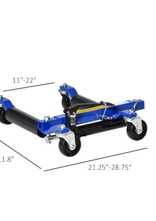 Hydraulic Wheel Dolly Tire Jack with Ratcheting Foot Pedal for Vehicle Positioning for Car Truck RV Trailer, 1500LBS, Set of 1