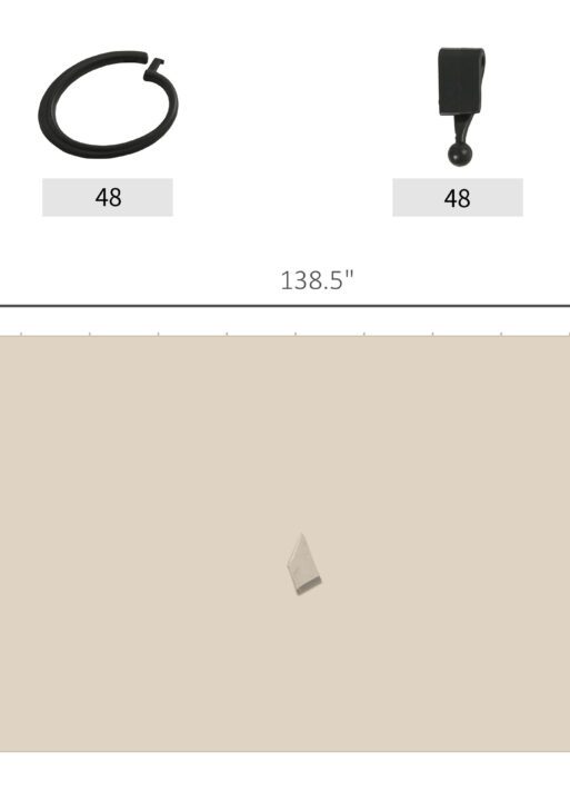 9.84' x 13.1' Gazebo Sidewall Set with Hooks/C-Rings, Beige