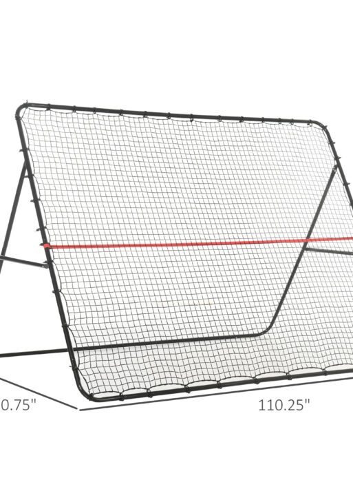 Soccer Rebounder Net, Adjustable and Foldable Multi-Sport Training Bounce Back Net, Target Goal for Soccer Practice and Training, 8.5' x 6.5'