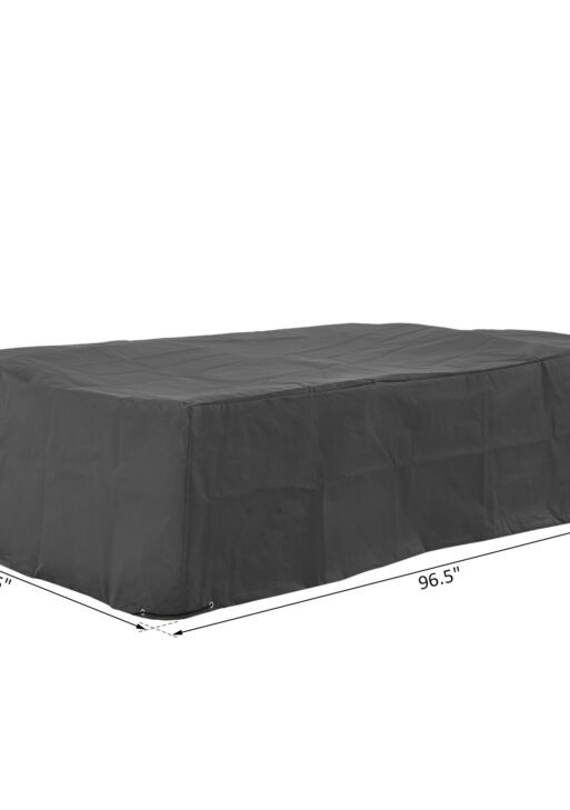 97" x 65" x 26" Weatherproof Outdoor Sectional Patio Furniture Cover with Ultimate Weather Protection, Gray