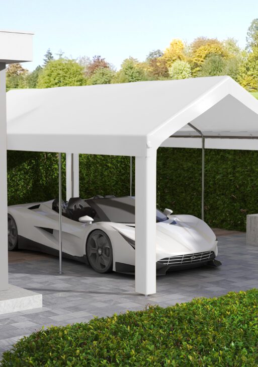 10 x 20ft Carport Roof, UV Resistant Canopy Replacement, Fits 84C-378V00 and 84C-206 Series, White
