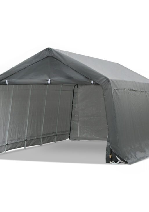 20' x 12' Heavy Duty Outdoor Temporary Carport Canopy Tent - Gray