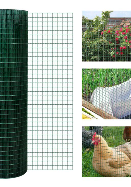 PVC Coated Steel Chicken Rabbit Mesh Fencing Wire Garden Galvanized Fence Border