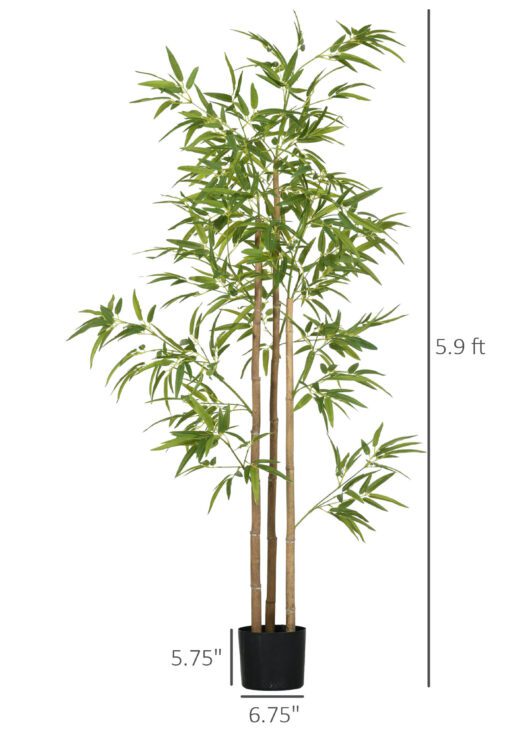 6ft Artificial Tree, Indoor Fake Bamboo with Pot, for Home Office Living Room Decor