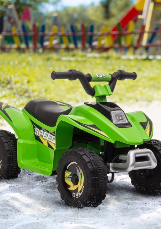 6V Kids ATV Ride on 4-Wheeler Car, Electric Quad Toy Battery Powered Vehicle with Forward/ Reverse Switch for 18-36 Months Old Toddlers, Green