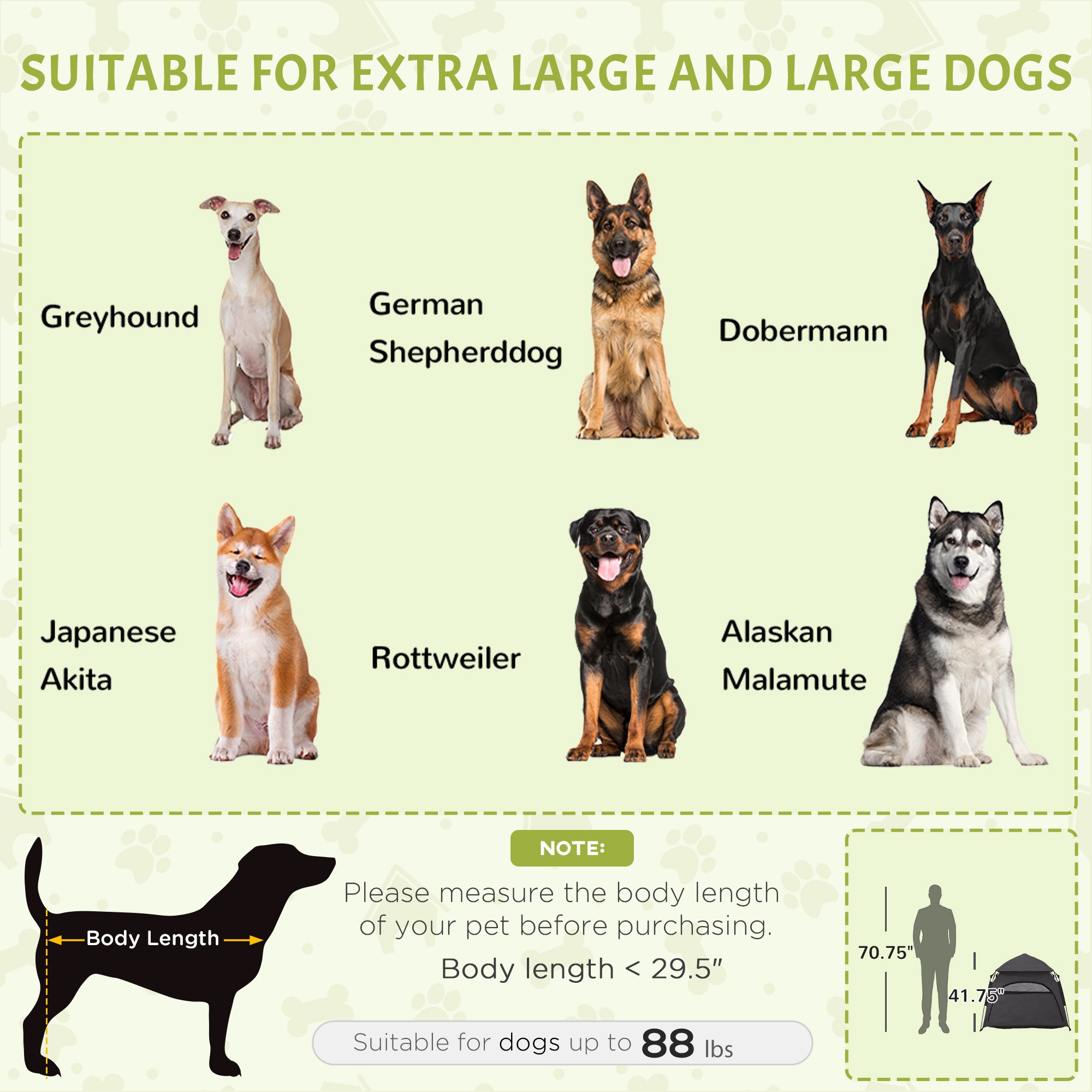 Pop Up Dog Tent for Extra Large and Large Dogs with Carry Bag, for Beach, Backyard, Home, Dark Gray - Image 2