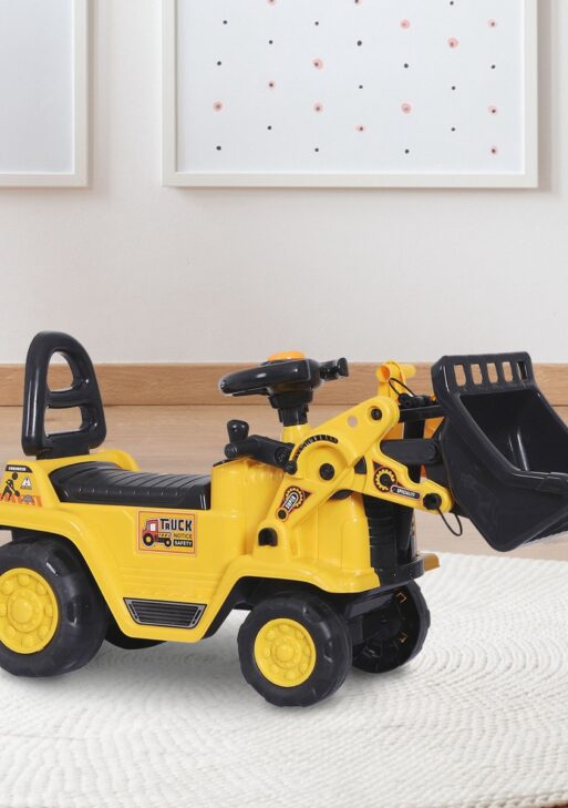 3 in 1 Ride On Toy Bulldozer Digger Tractor Pulling Cart Pretend Play Construction Truck