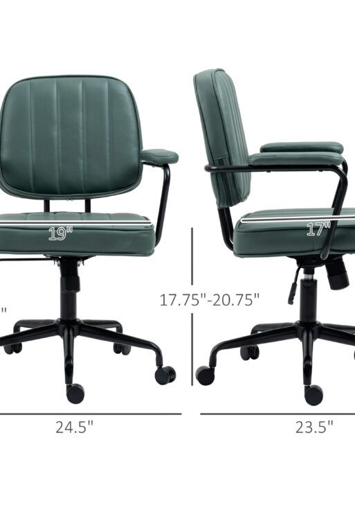 Home Office Chair with Adjustable Height and Tilt, Green
