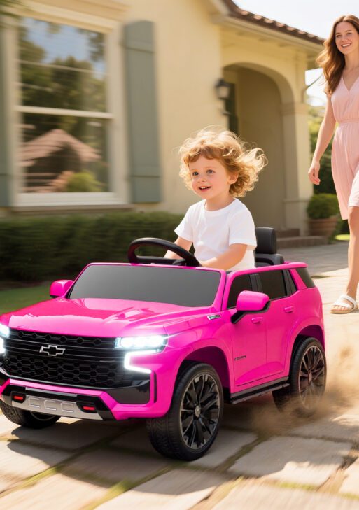 Electric Ride on Car 12V Kids Ride-on Toy, Pink