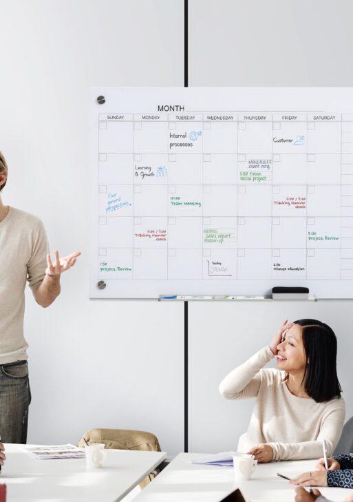 35"x23" Dry Erase Wall Calendar Glass Whiteboard Monthly Planner for Homeschool Supplies & Home Office Organization with 4 Markers and 1 Eraser,Frameless