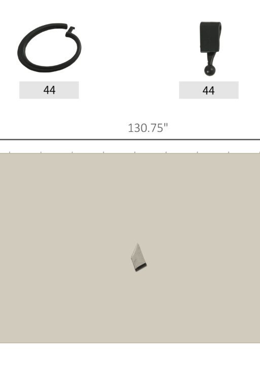 9.84' x 11.8' Gazebo Sidewall Set with Hooks/C-Rings, Beige