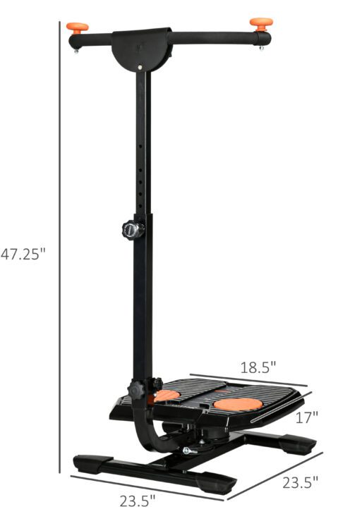 Foldable Ab Twister Board for Waist Trimming with LCD Display, Ab Workout Equipment for Women and Men, Orange