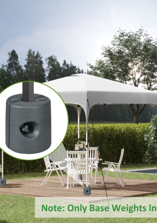 HDPE Tent Weights Set of 4, Canopy Weights, Fill with Water or Sand, 104LBS