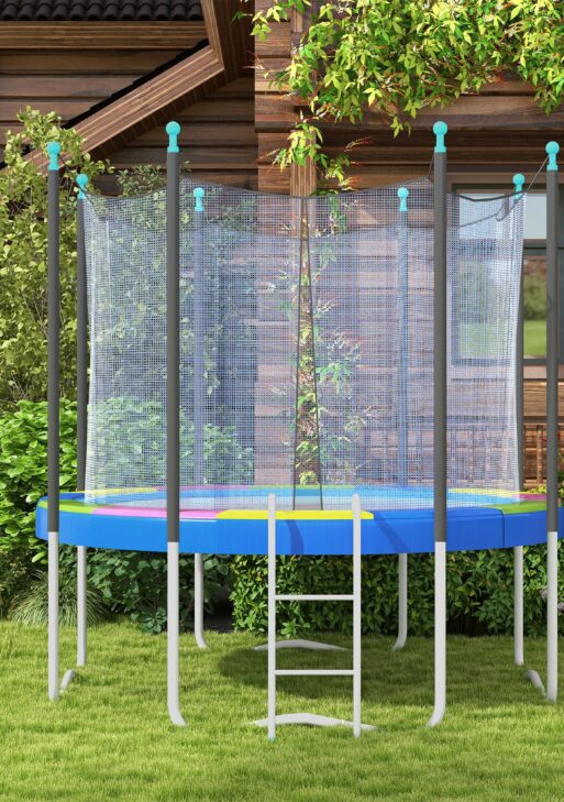 12FT Trampoline Spring Cover, Safety Trampoline Pad Replacement, Waterproof and Tear Resistant, All Weather Trampoline Accessories, Multi Color