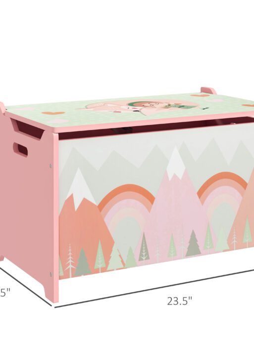 Storage Chest with Lid, Storage Box Organizer for Bedroom, Pink