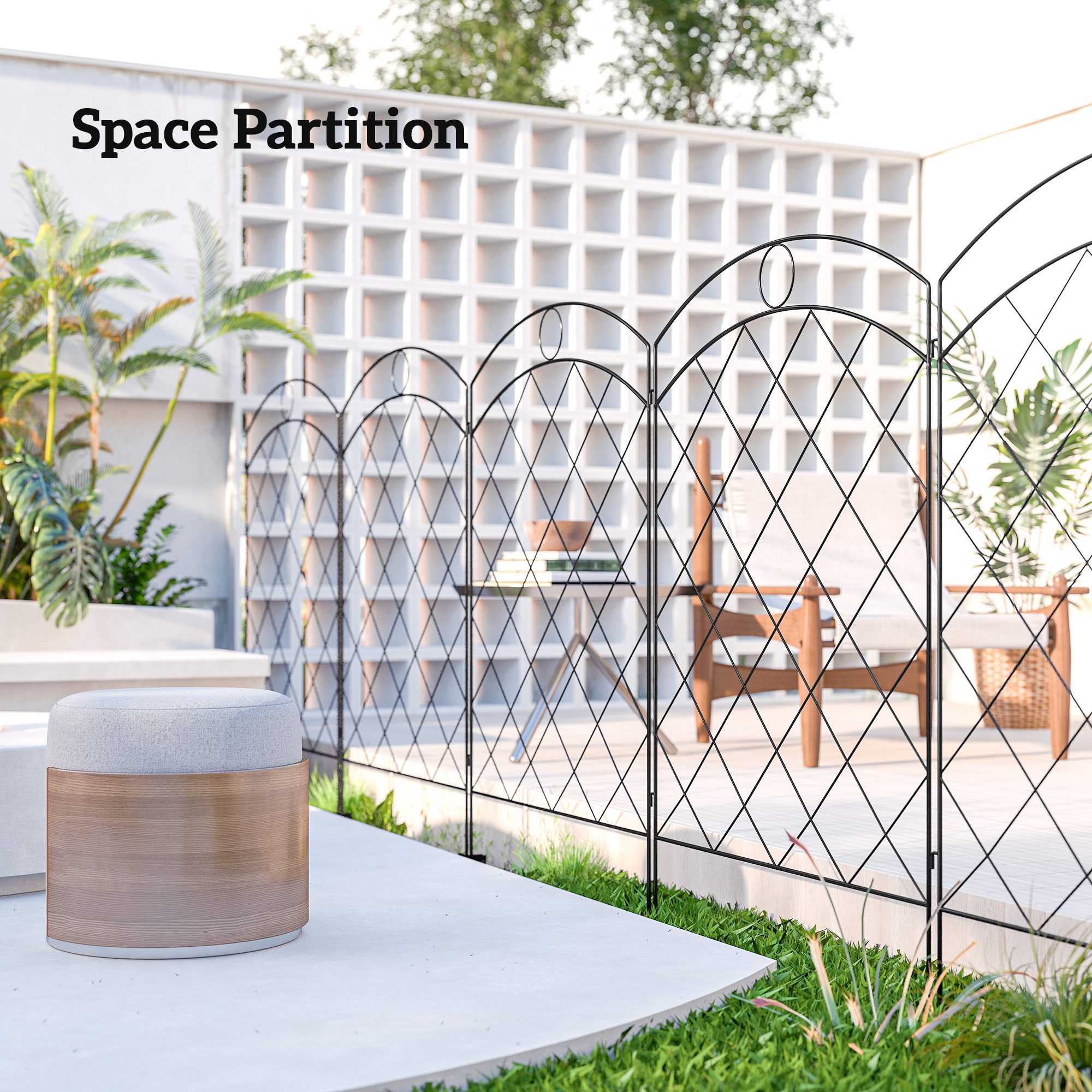 4 Pack Garden Fencing for Yard, Decorative Fence Panels as Flower Edging, Circle - Image 4