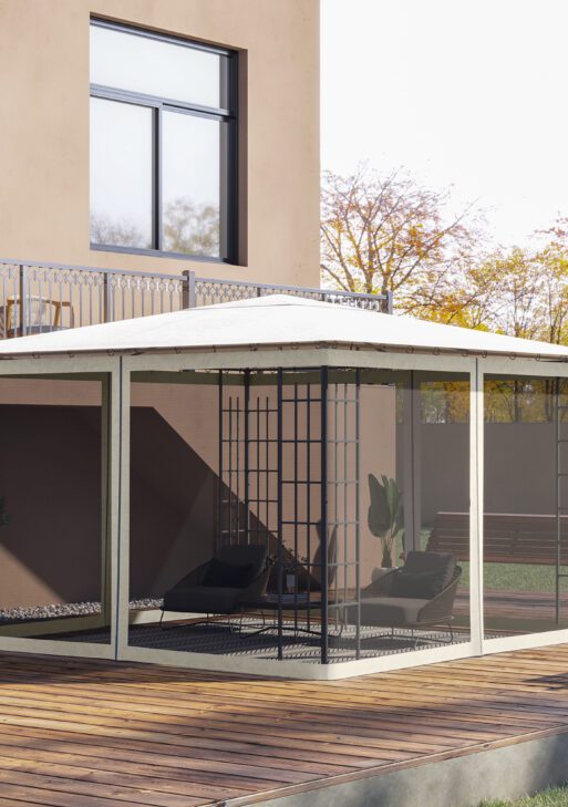 Replacement Mesh Sidewall Netting for 10' x 12' Gazebos and Canopy Tents with Zippers, (Sidewall Only) White