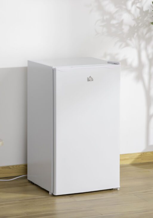 Mini Fridge with Freezer, 3.2Cu.Ft Compact Refrigerator with Adjustable Shelf, Mechanical Thermostat and Reversible Door for Bedroom, Dorm, White