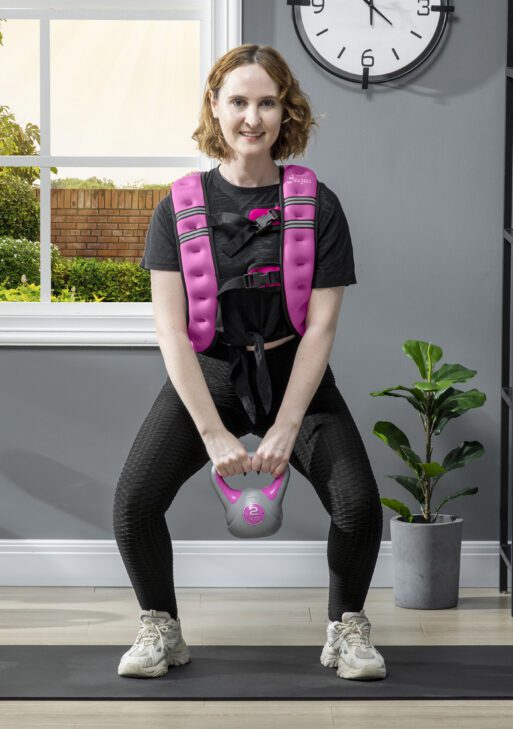 Body Weighted Vest with Pocket, Soft Skin-Friendly Weighted Workout Vest, Adjustable Weighted Running Equipment, 17.6 lbs., Pink