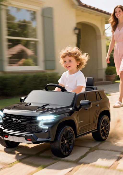 Electric Ride on Car 12V Kids Ride-on Toy, Black