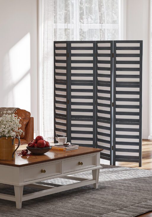 Screen Divider Room Divider Screen with Foldable Design for Indoor Bedroom Office 5.6' White Gray