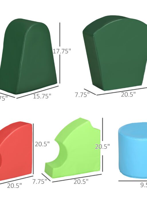 10-Piece Soft Play Set for Creativity, Climb and Crawl Foam Playset with Easy-to-Clean Surface, Activity Play Structures for 18 Months Old