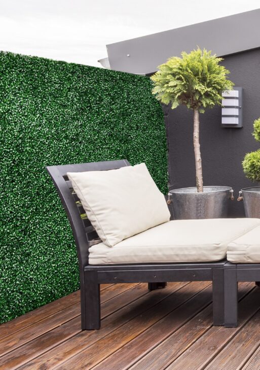 12PCs Grass Wall Panels, 20" x 20" Artificial Grass Wall Decor, Greenery Backdrop Panels Wall for Outdoor, Indoor, Garden, Fence, Backyard, Dark Green
