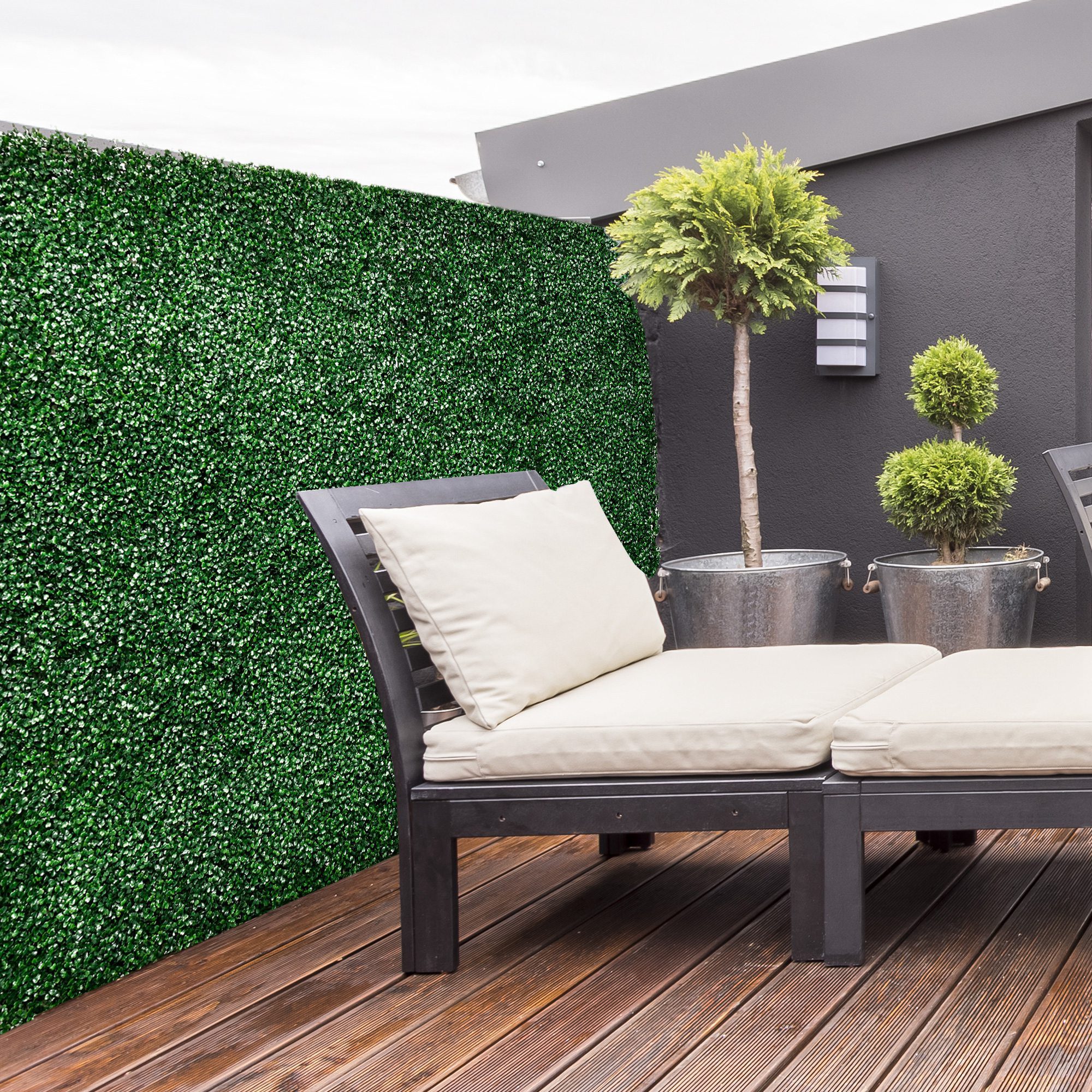 12PCs Grass Wall Panels, 20" x 20" Artificial Grass Wall Decor, Greenery Backdrop Panels Wall for Outdoor, Indoor, Garden, Fence, Backyard, Dark Green