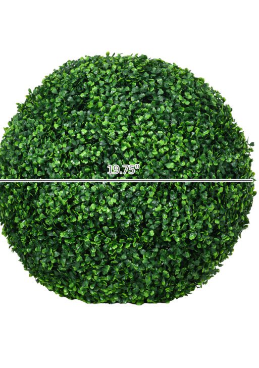 2 Pack Artificial Tree Boxwood Topiary Balls, 19.75 Inch