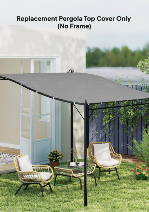 Pergola Canopy Replacement, Pergola Shade Cover for 10' x 10' Pergola ( 84C-038 Series), Dark Gray