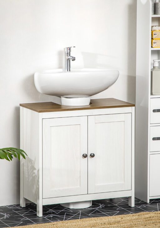 Bathroom Sink Cabinet, Freestanding Under Sink Cabinet Adjustable Shelf