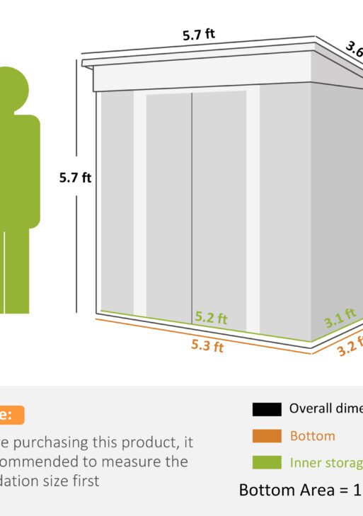 6' x 4' Metal Lean to Garden Shed, Outdoor Storage Shed, Garden Tool House with Double Sliding Doors, 2 Air Vents for Backyard, Patio, Lawn, Black