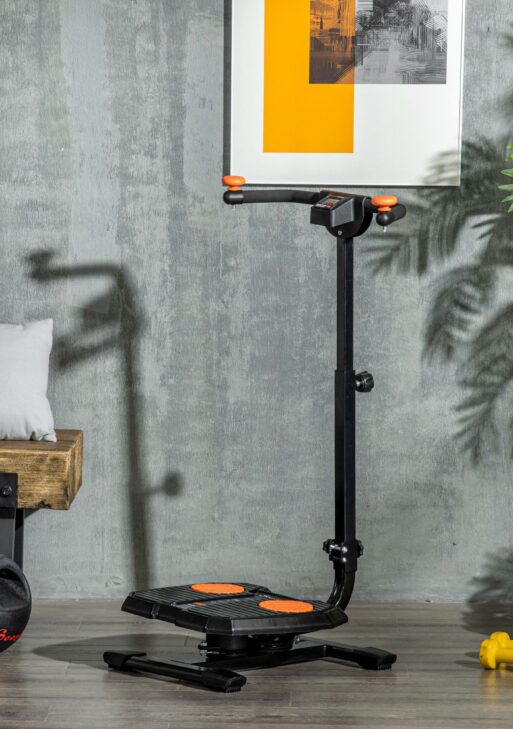 Foldable Ab Twister Board for Waist Trimming with LCD Display, Ab Workout Equipment for Women and Men, Orange