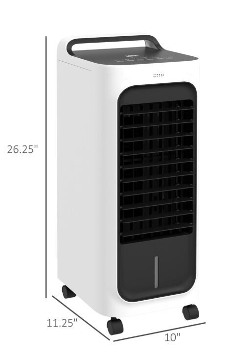 Room Air Cooler with Ice Packs, Ice Cooling Fan Water Humidifier Unit with Remote, Timer, Oscillating