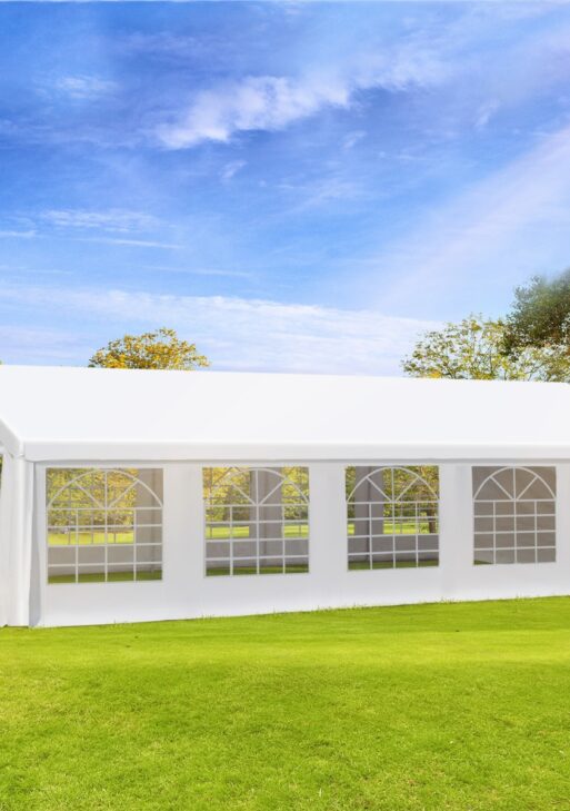 Heavy Duty Wedding Canopy 20x32 Outdoor Shelter for Weddings, Parties, BBQ White