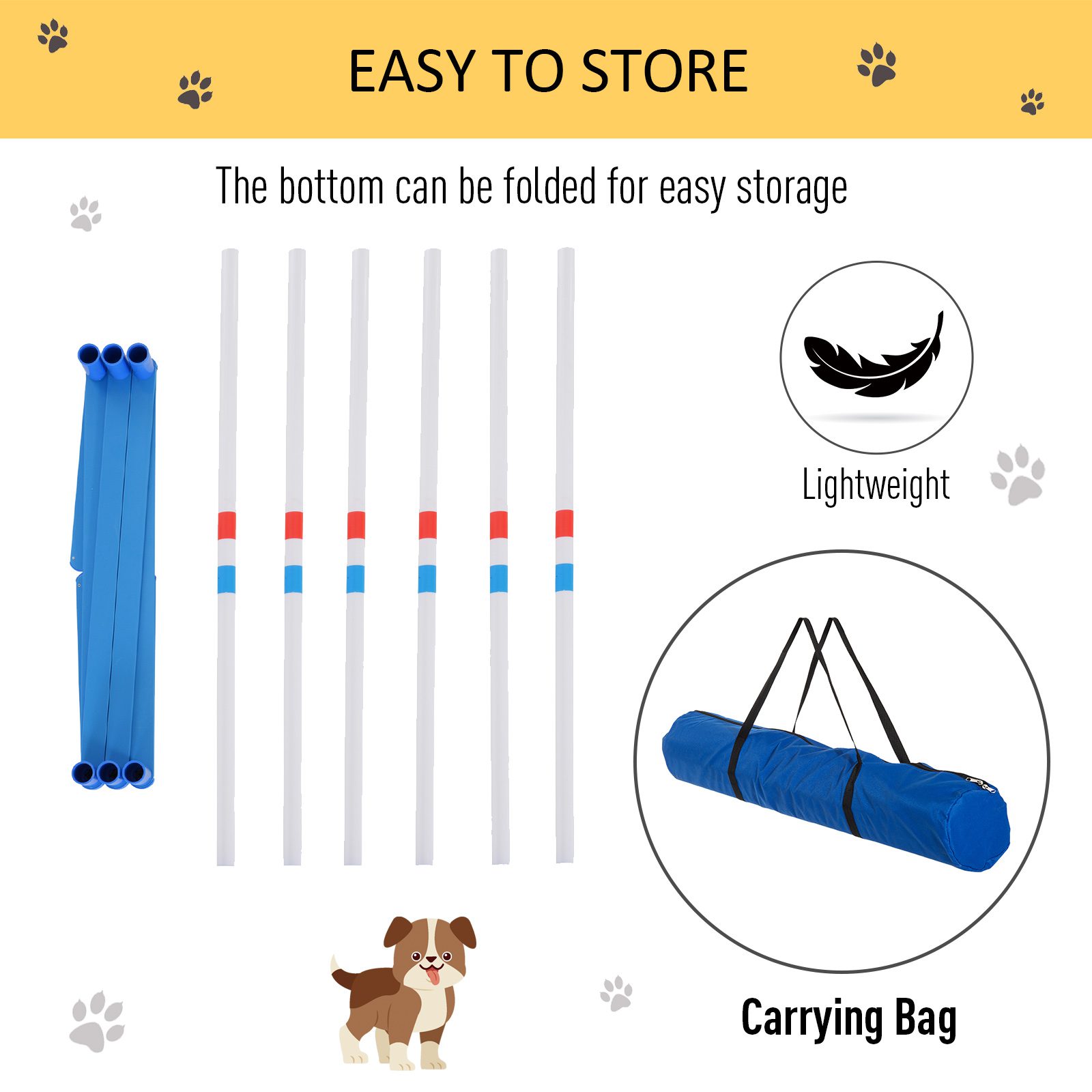 Dog Agility Equipment Dog Weave Pole Set Agility Starter Kit Pet Outdoor Exercise Training Set - Image 4