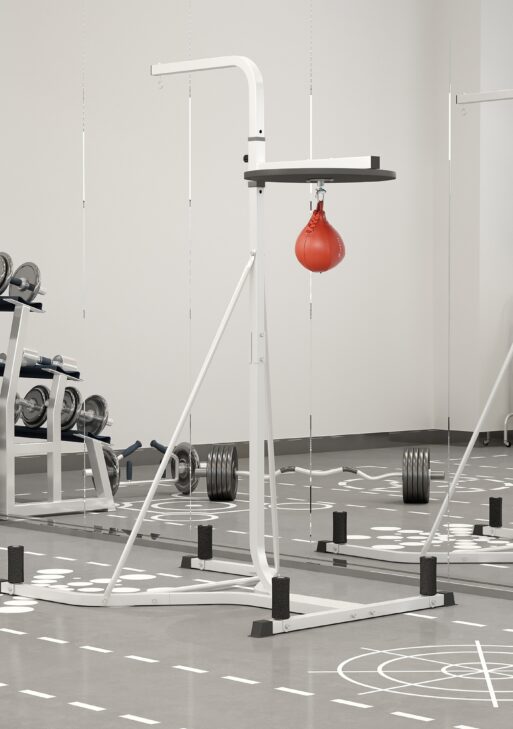 2 in 1 Punching Bag Stand, Adjustable Height Heavy Bag Stand with Weighted Base and Speed Bag, Freestanding for Home Gym