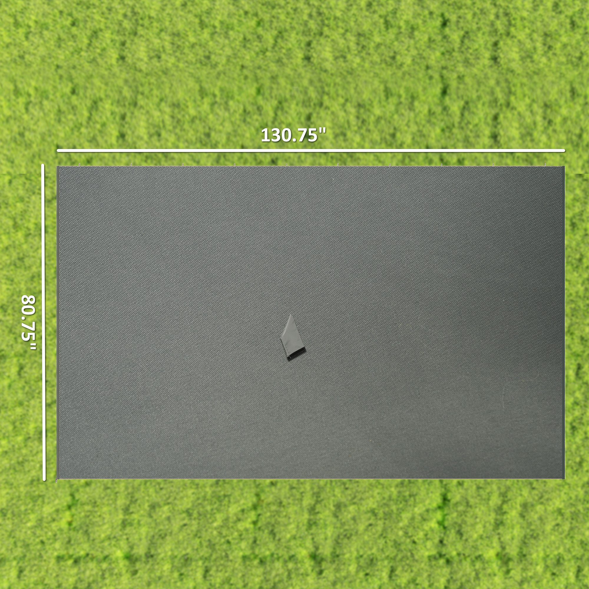 9.84' x 11.8' Gazebo Sidewall Set with Hooks/C-Rings, Gray - Image 1